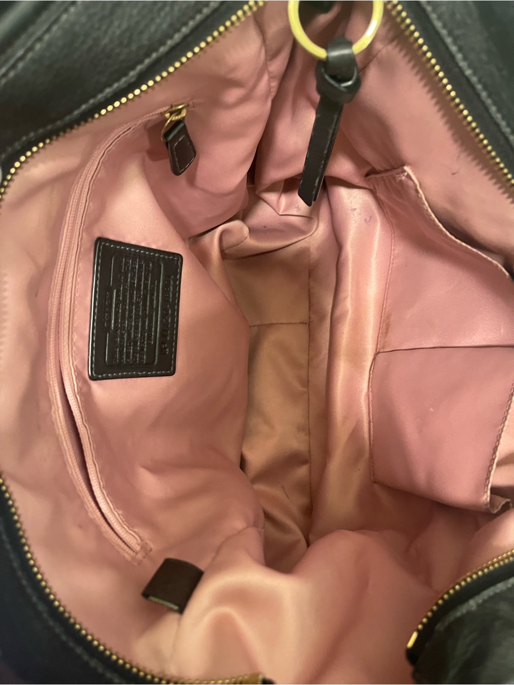 Vintage COACH Madison Maggie Black Pebbled Leather Shoulder Hobo - Picture 7 of 8